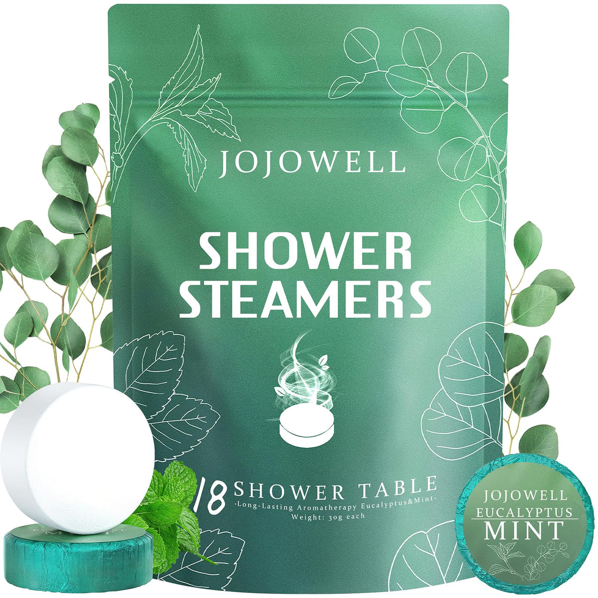 JoJowell front packaging showing eucalyptus mint steamers, convenient spa set