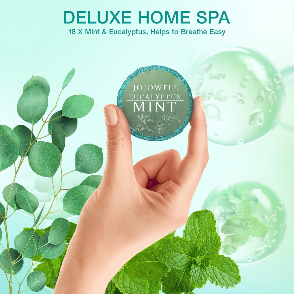 JoJowell steamer dissolving in shower steam, releases invigorating aroma