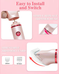 JOLALIA trimmer under running water demonstrating waterproof cleaning benefit