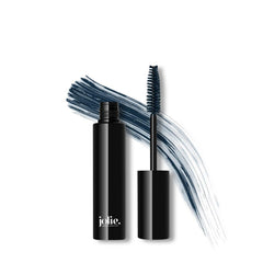 JOLIE navy mascara front packaging showing sleek black oval tube and easy-grip handle
