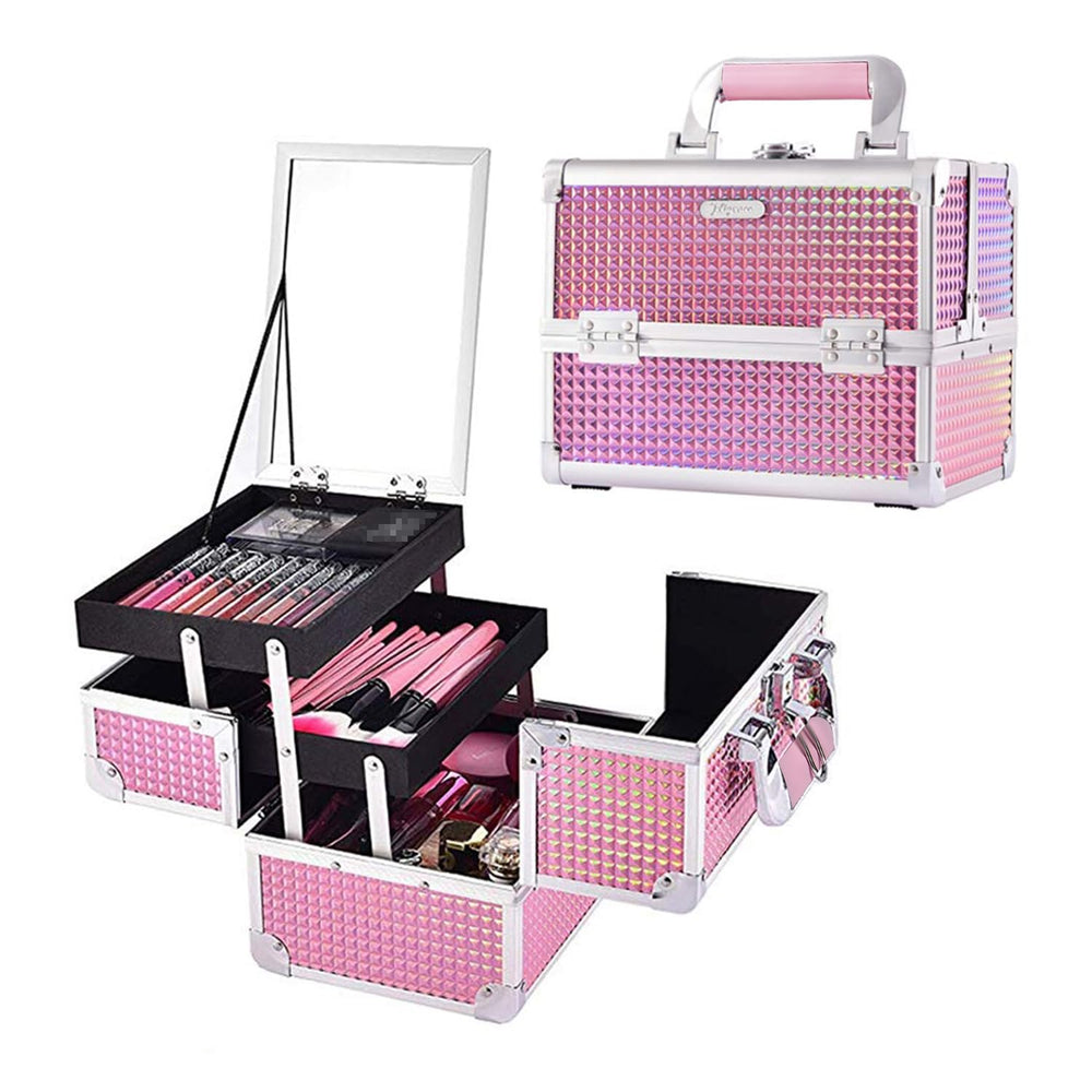 Joligrace front view of mermaid pink case for stylish portable storage