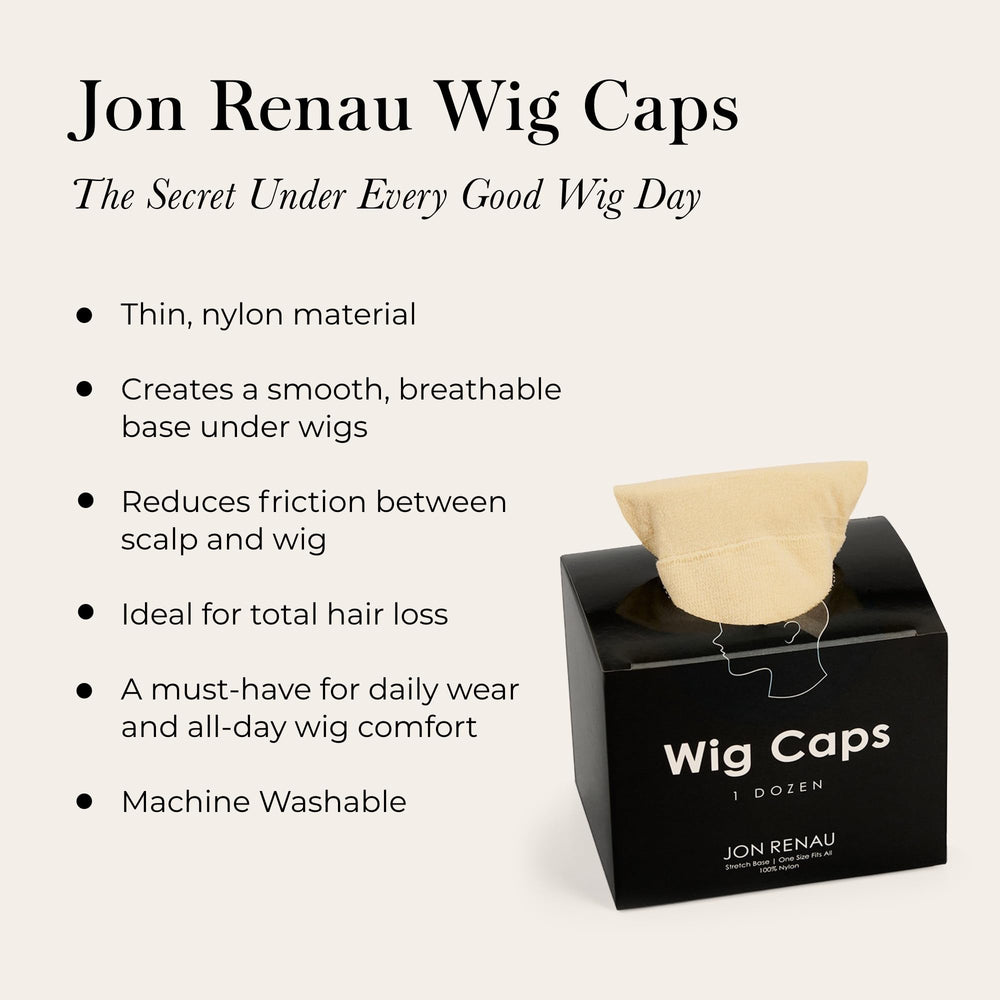 Jon Renau cap flat-lay detail highlighting thin fabric and breathable comfort