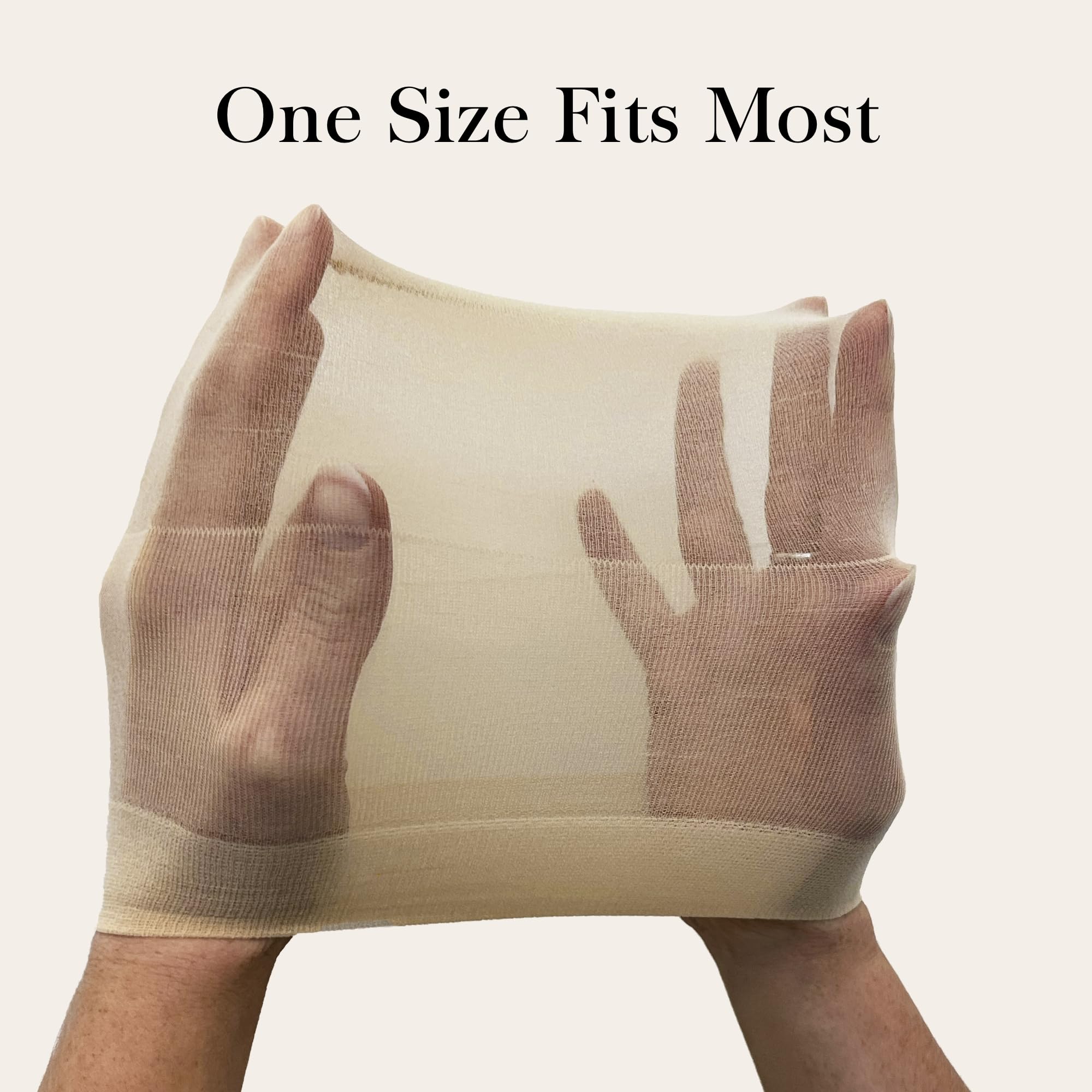 Jon Renau cap on mannequin scale to illustrate one-size-fits-most fit