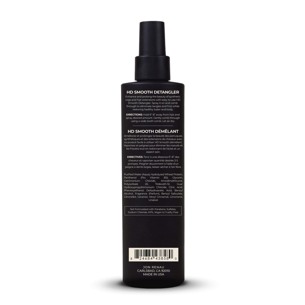 Jon Renau detangler label detail highlighting product use and benefits