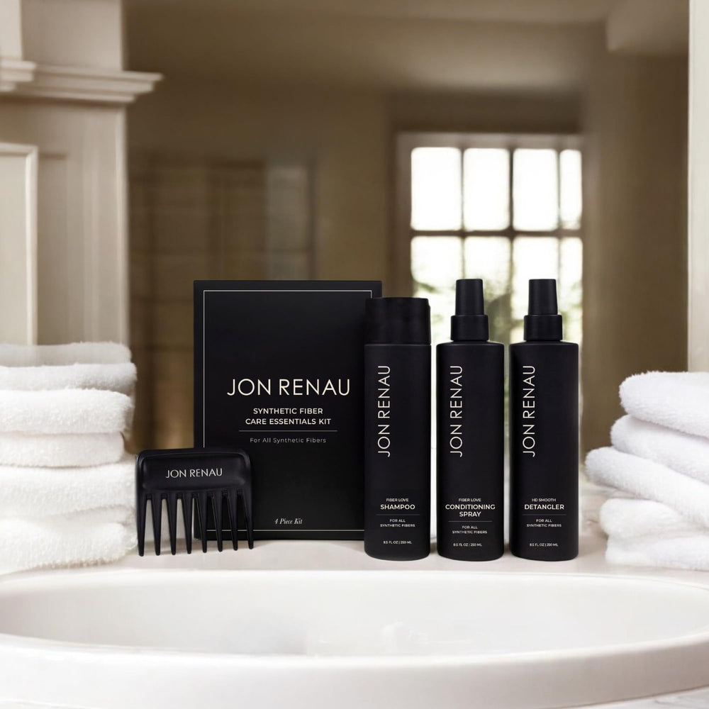 Jon Renau detangler spray misting wig to reduce tangles and friction