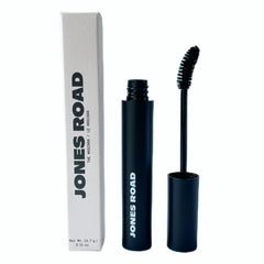 Jones Mascara front tube visible showing pitch-black finish and bold lash definition
