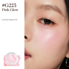 Joocyee texture close-up highlighting pearlescent baked finish benefit: luminous sheen