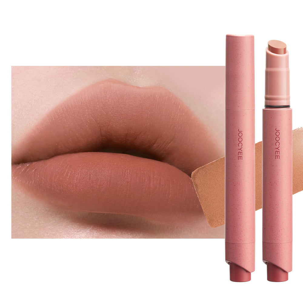 Joocyee front packaging showing velvet rouge pencil and neat design benefit