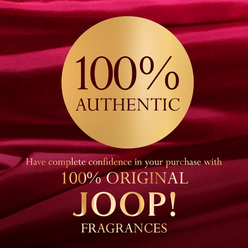 Joop! ingredients visual with spice and vanilla cues indicating warm woody base
