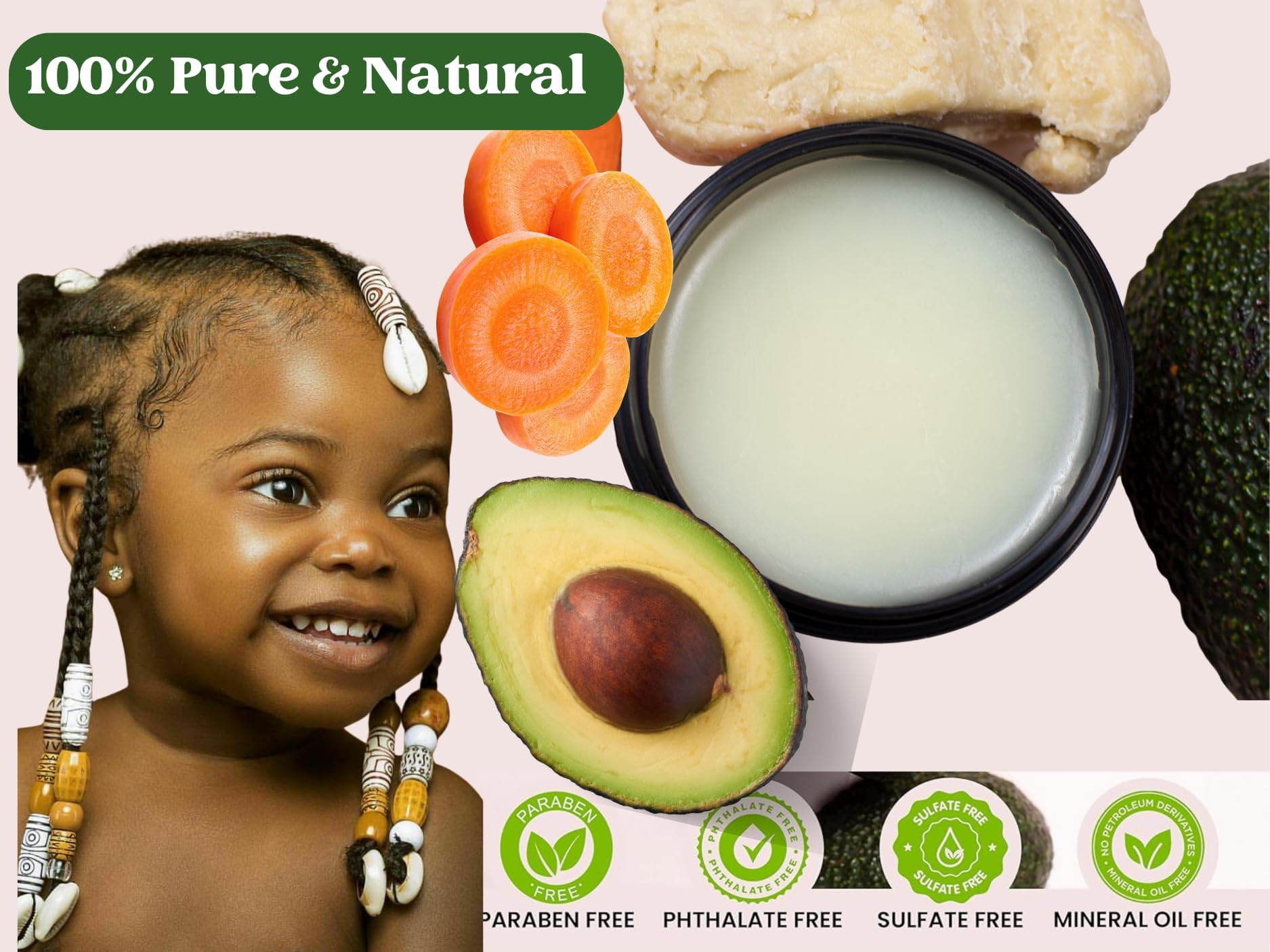 J'Organic Solutions before and after hair showing improved manageability and shine