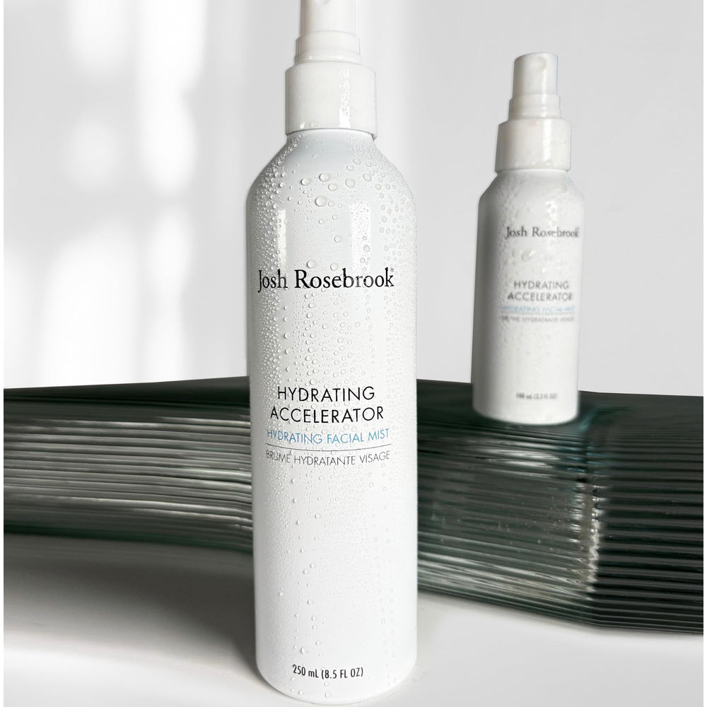 Josh Rosebrook bottle on bathroom vanity suggesting daily routine support