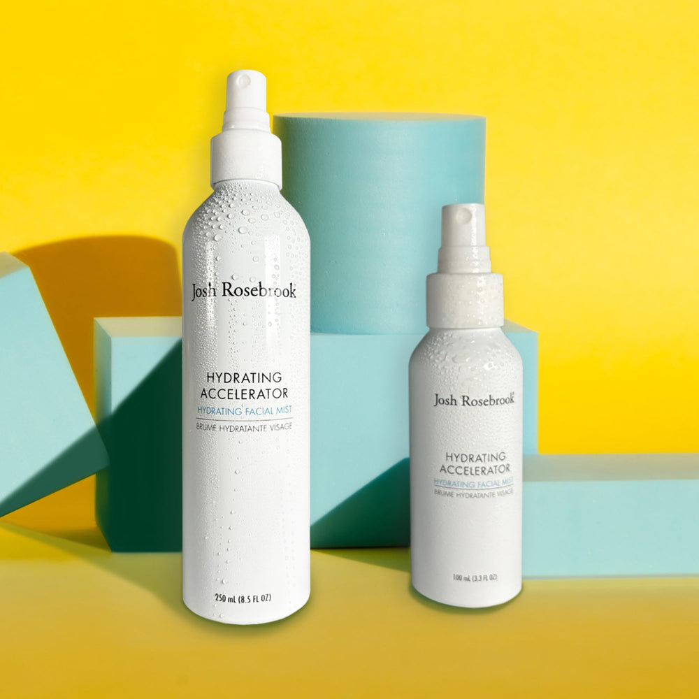 Josh Rosebrook bottle in hand to show 100mL scale and travel-friendly benefit