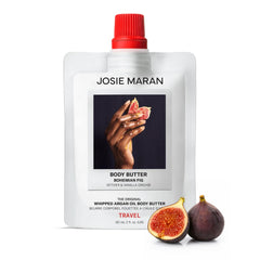Josie Maran jar front view showing clean packaging and travel convenience