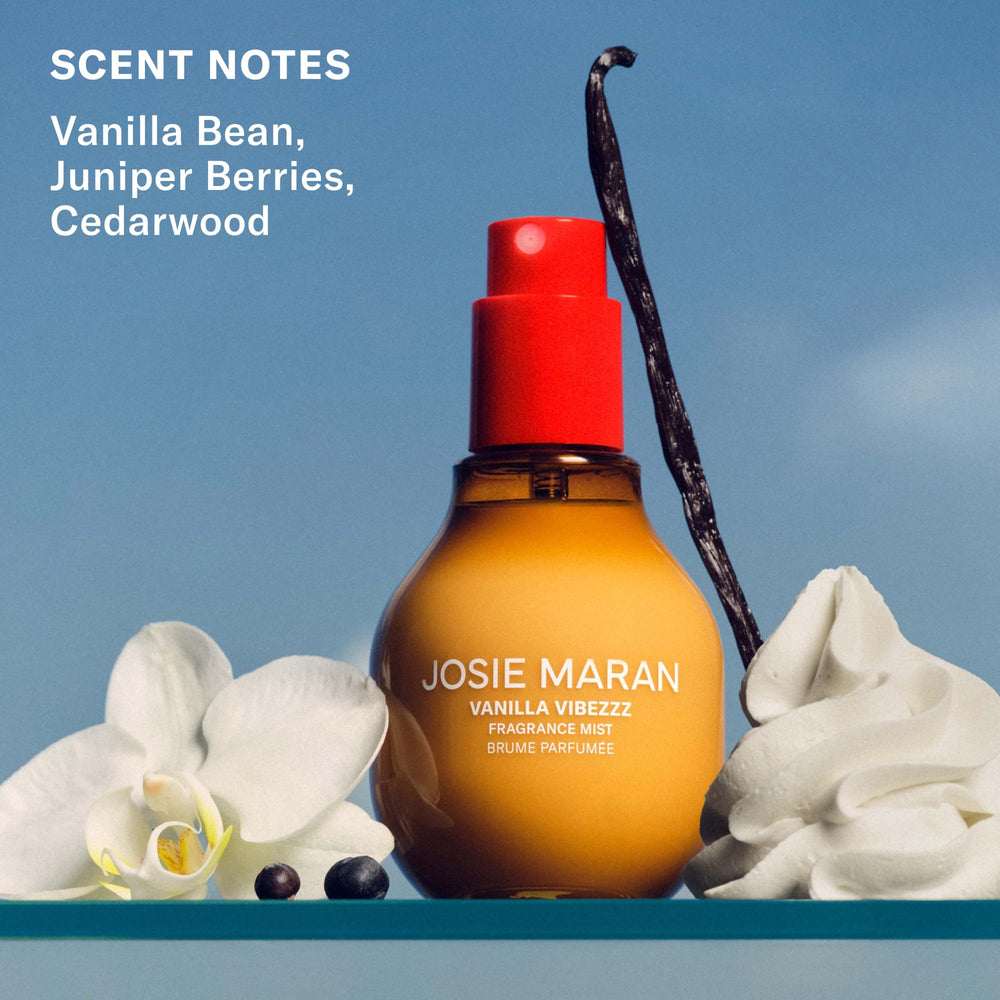 Josie Maran milky emulsion texture shot showing lightweight, non-sticky finish