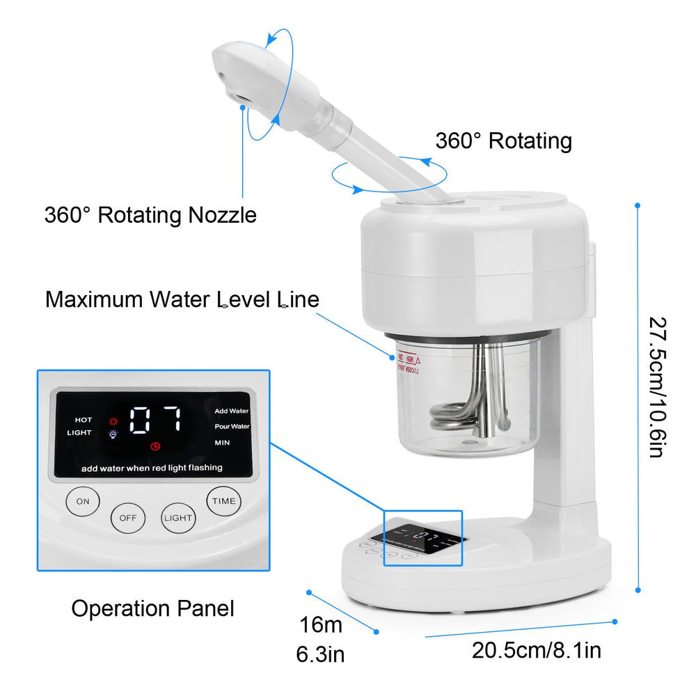 JOSTZHXIN close-up of 360° rotating nozzle, directing precise, gentle steam
