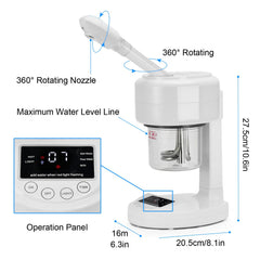 JOSTZHXIN close-up of 360° rotating nozzle, directing precise, gentle steam