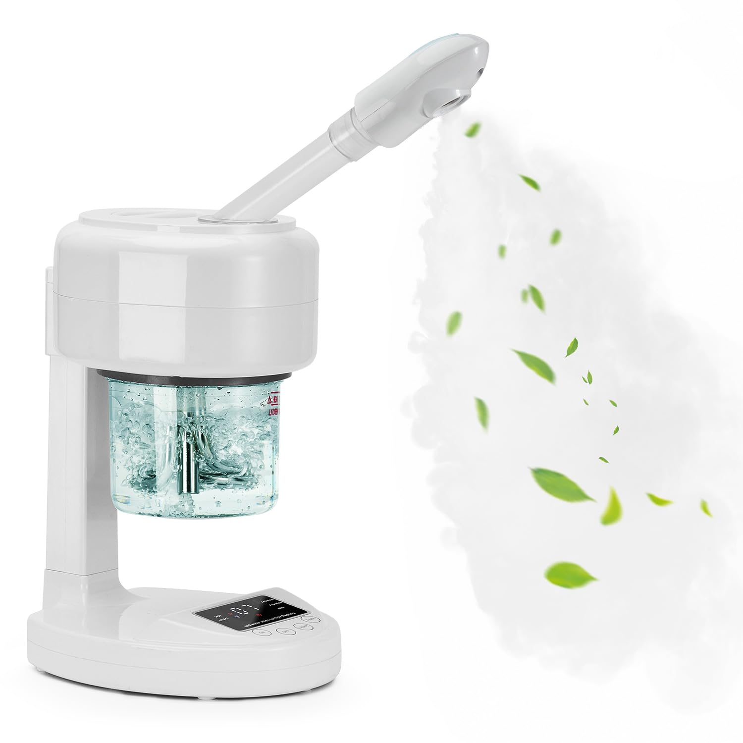 JOSTZHXIN front view showing compact steamer and base, ideal for home spa