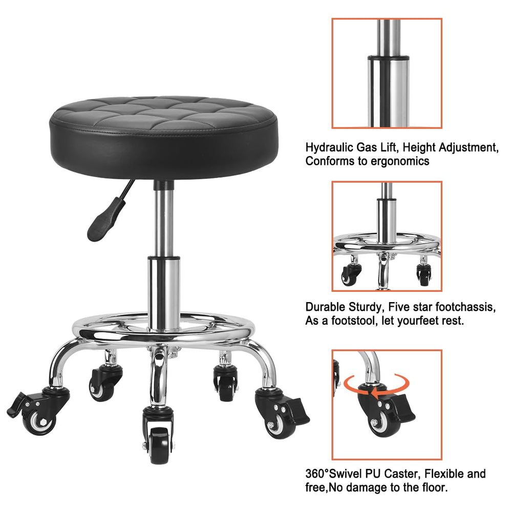 JOSTZHXIN detail of rubber wheels highlighting quiet, floor-friendly mobility and brakes