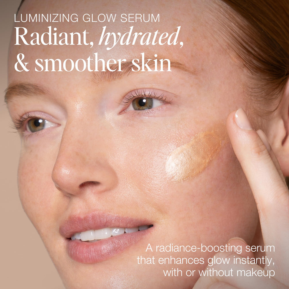 Jouer dropper close-up showing serum texture and buildable glow benefit