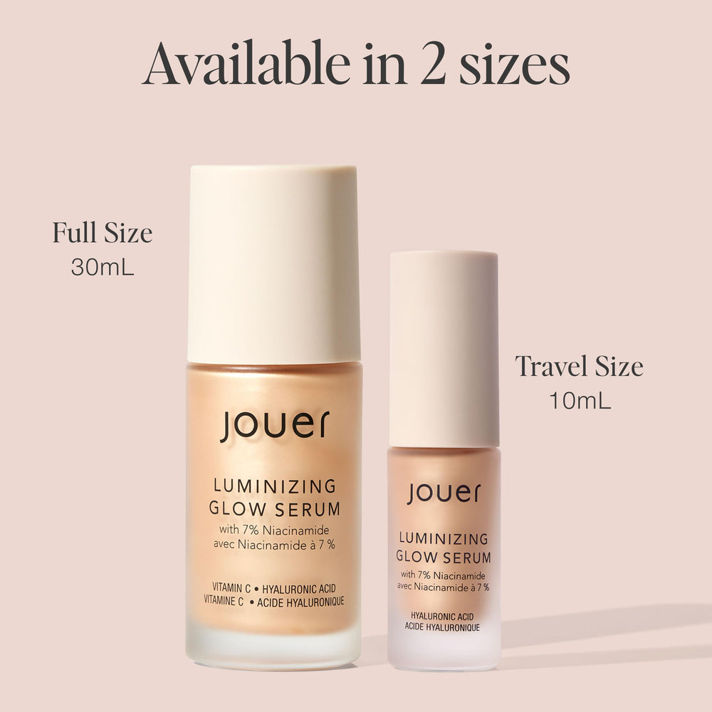 Jouer serum on vanity during makeup routine showing versatile-use benefit