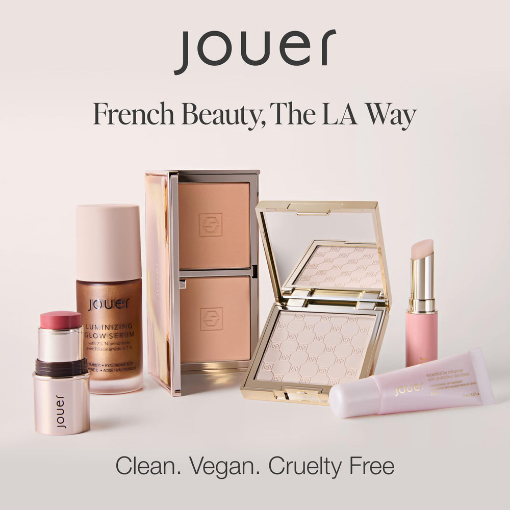 Jouer packaging label close-up showing product claims and ingredient benefit