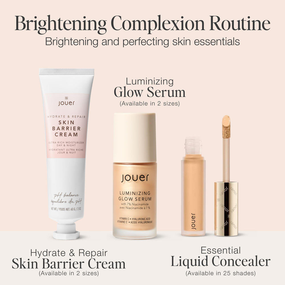 Jouer before and after skin close-up showing refined texture benefit