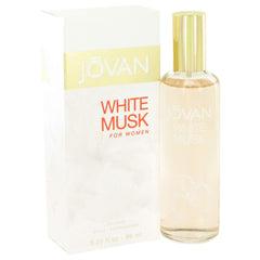 Jovan White Musk bottle front showing elegant packaging and easy-spray convenience
