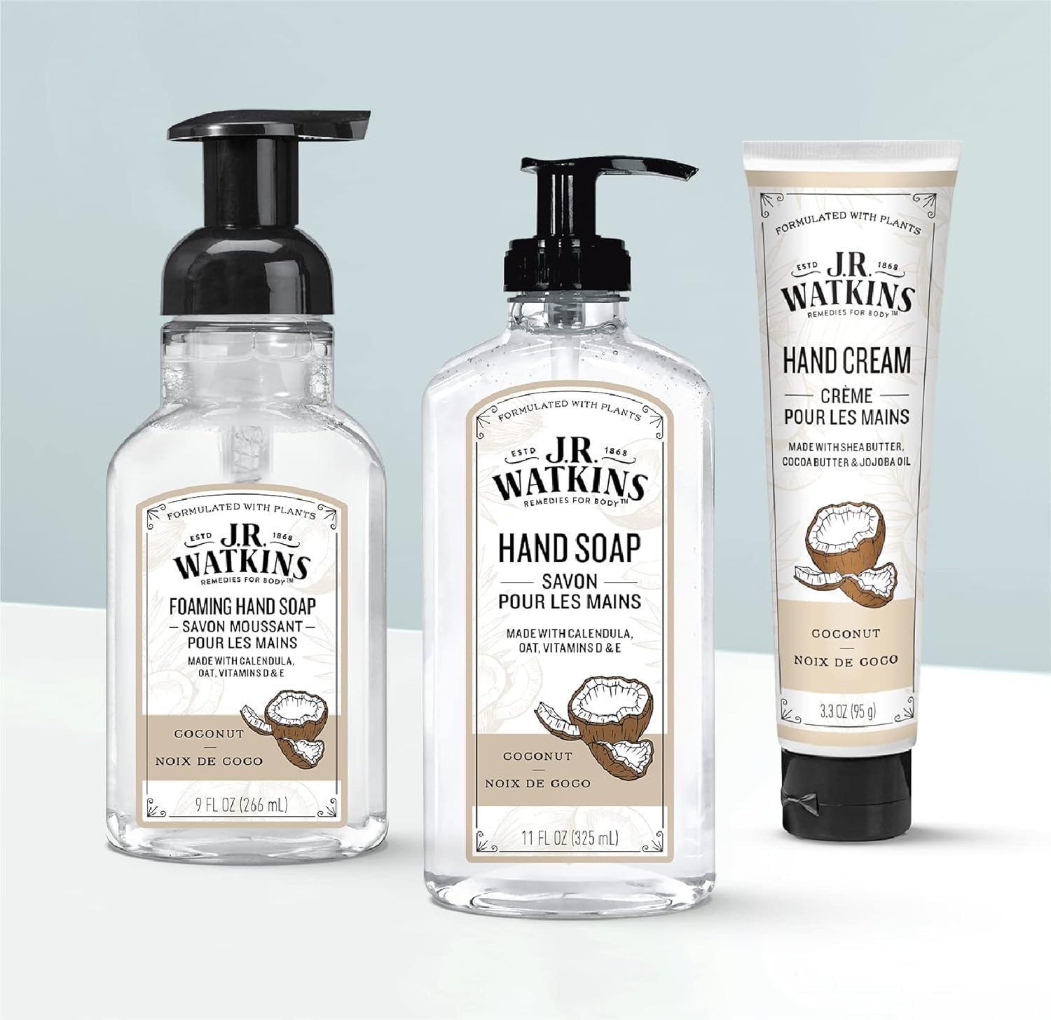 J.R. Watkins close-up of foamy texture demonstrating gentle, moisturizing lather benefit