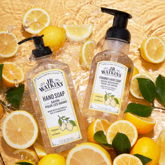 J.R. Watkins bottle label highlighting plant-based ingredients and scent