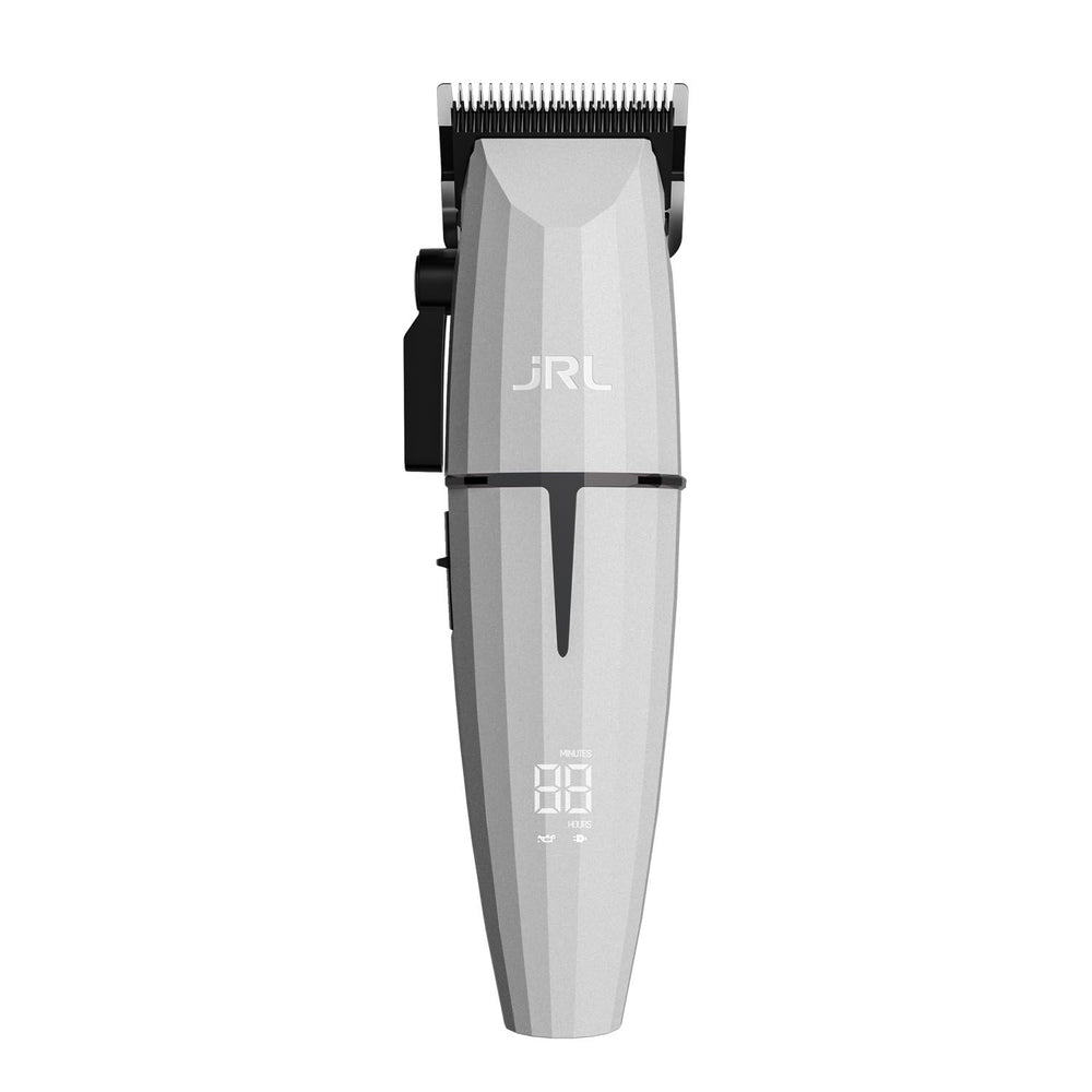 JRL Ghost front profile showing ergonomic white housing and professional grip benefit