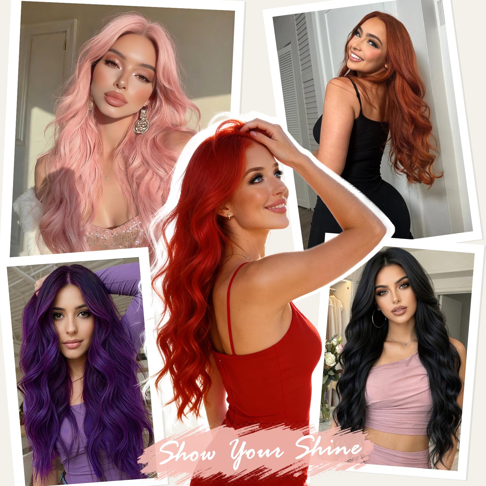 JSDshine wig beside ruler illustrating length and scale for sizing
