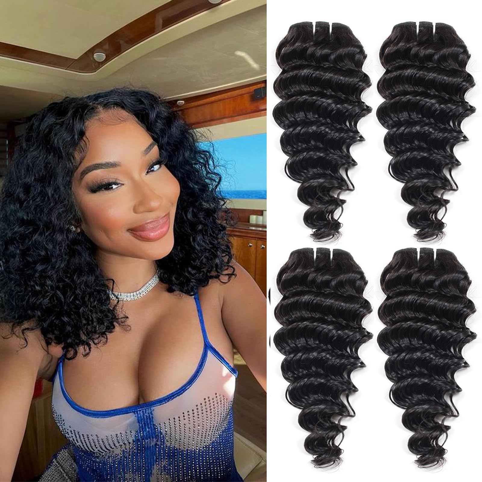 JTdebade front packaging showing four bundles and neat wefts for easy installation