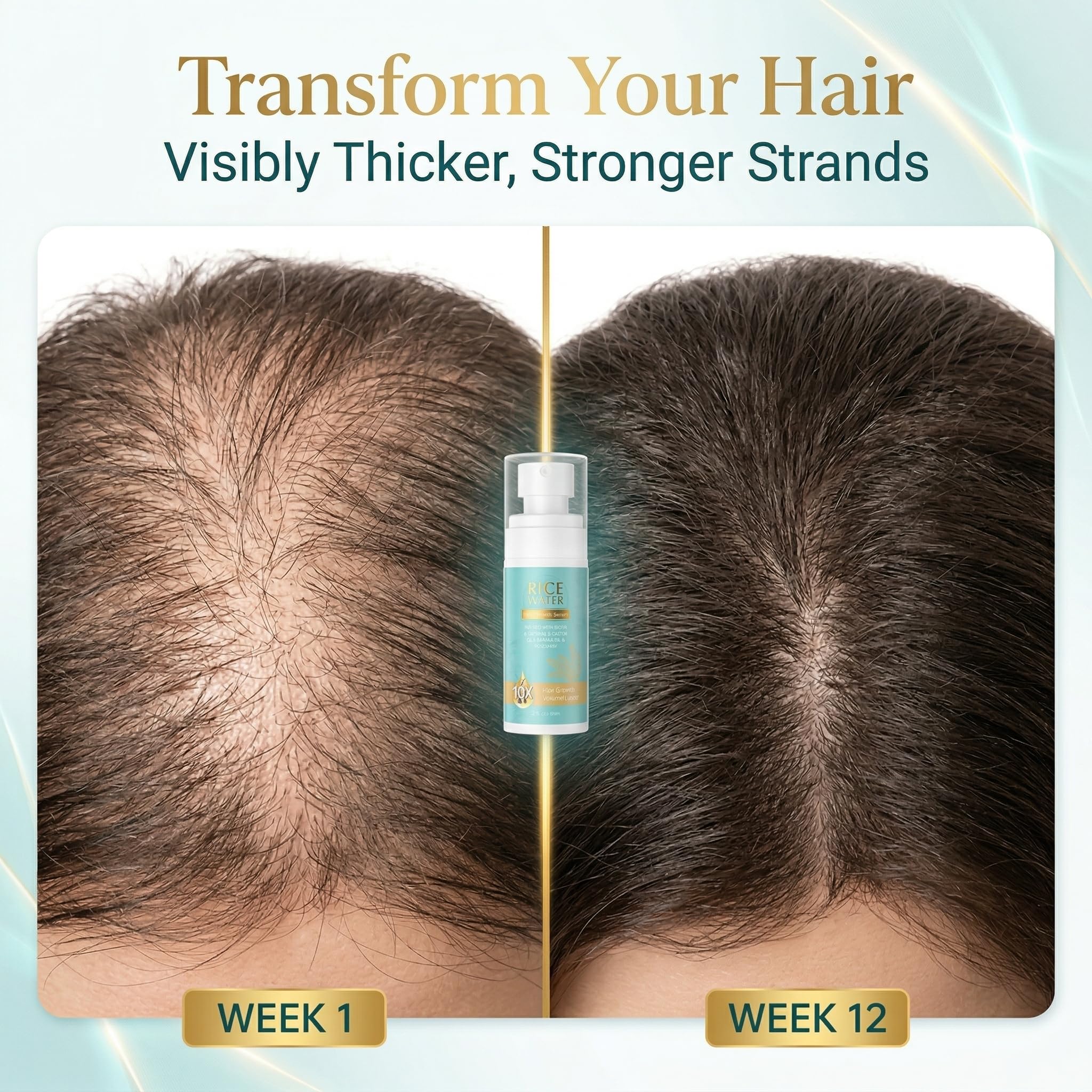 JTZDHFA scalp application in use showing targeted root nourishment