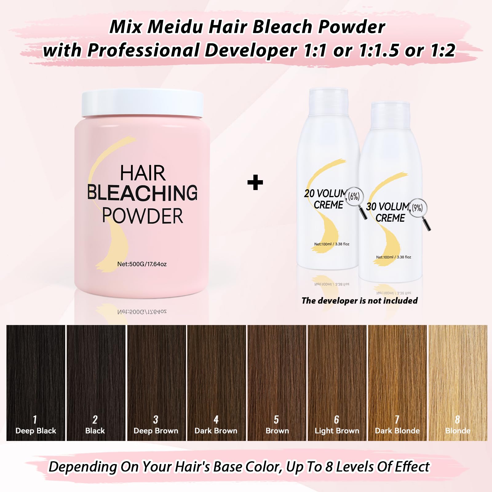 JUANCHI bleach applied on hair foil during highlights, controlled placement and lift