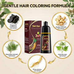 JUANCHI application on wet hair showing even distribution and quick at-home use benefit