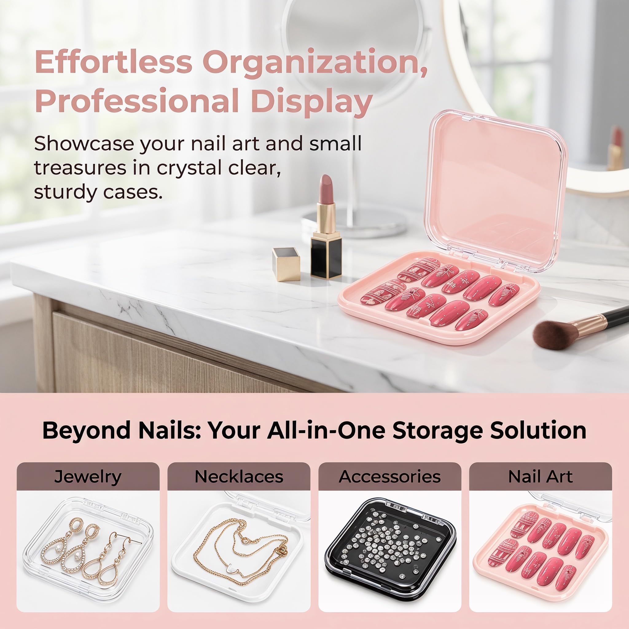 Jucoan stacked storage scale showing compact footprint saving salon and travel space