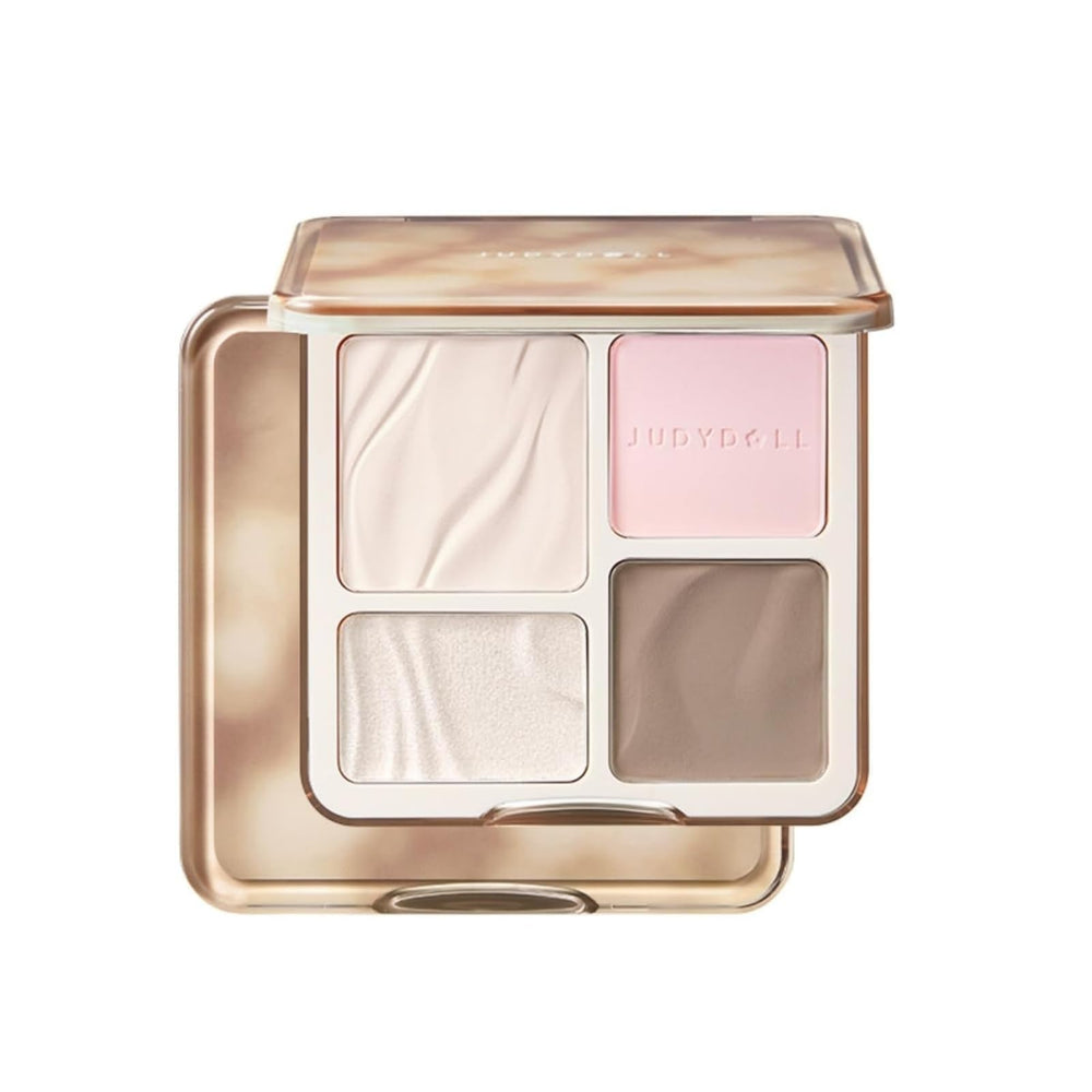 JUDYDOLL front compact shot showing slim travel-ready contour palette benefit