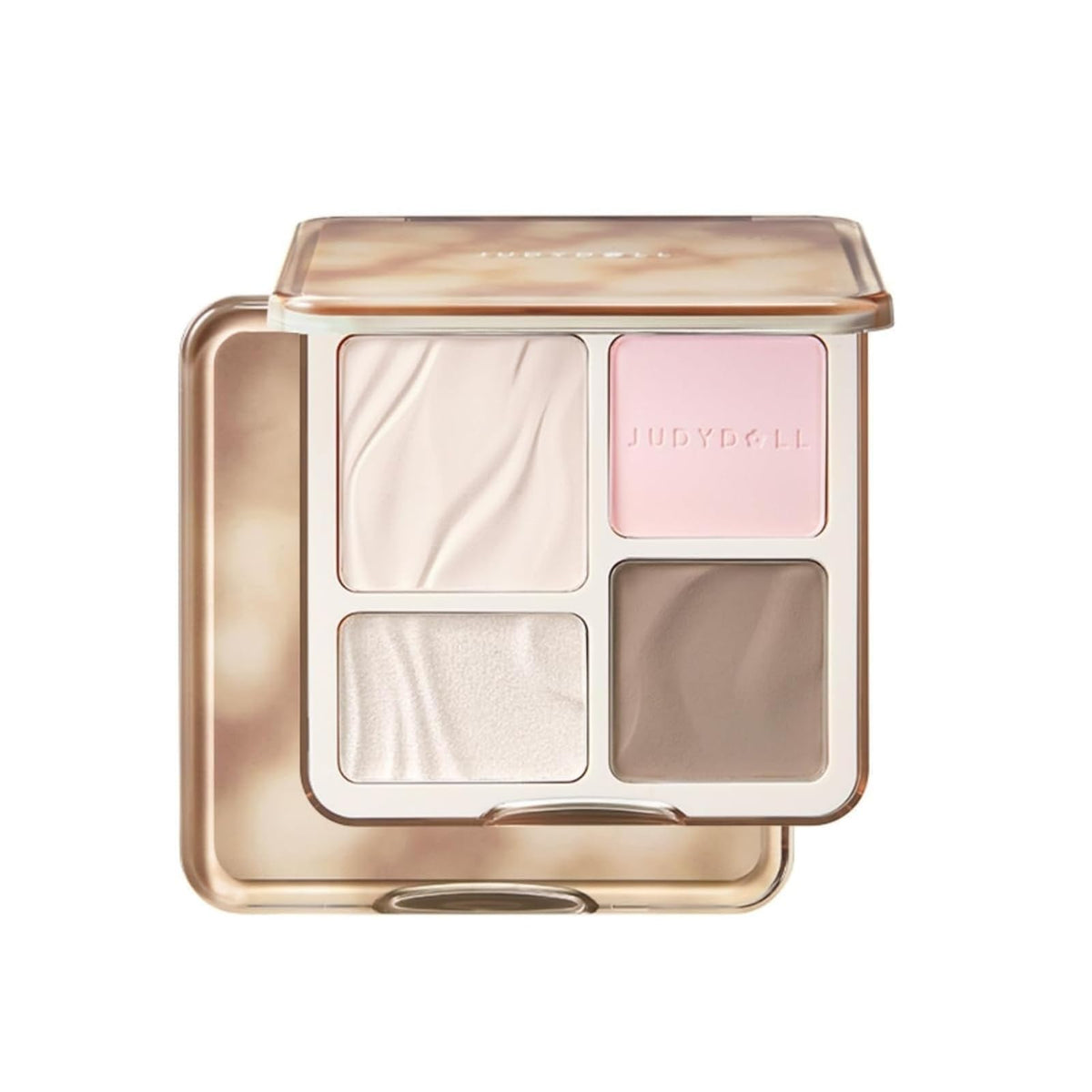 JUDYDOLL front compact shot showing slim travel-ready contour palette benefit