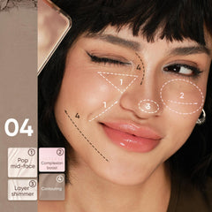 JUDYDOLL close-up powder texture demonstrating blendable creamy-feel benefit