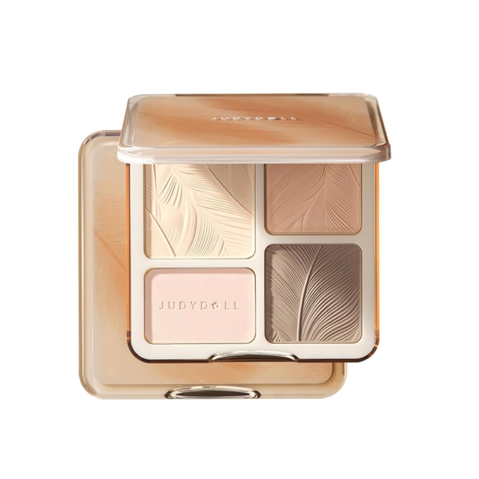 JUDYDOLL front compact closed showing slim mirrored case and travel friendly design