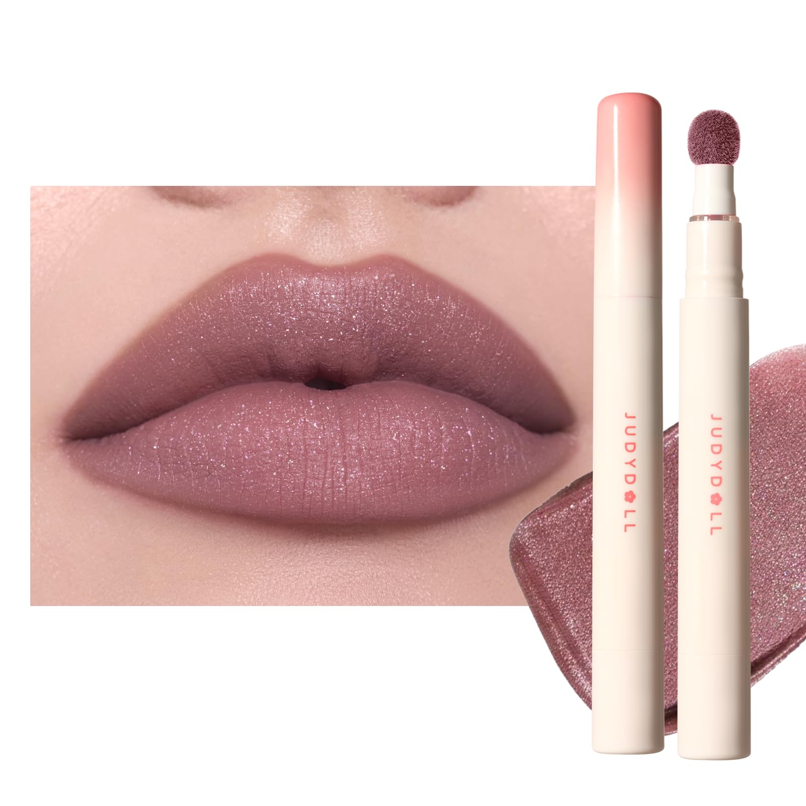 JUDYDOLL front packaging showcasing bold red and matte finish benefits
