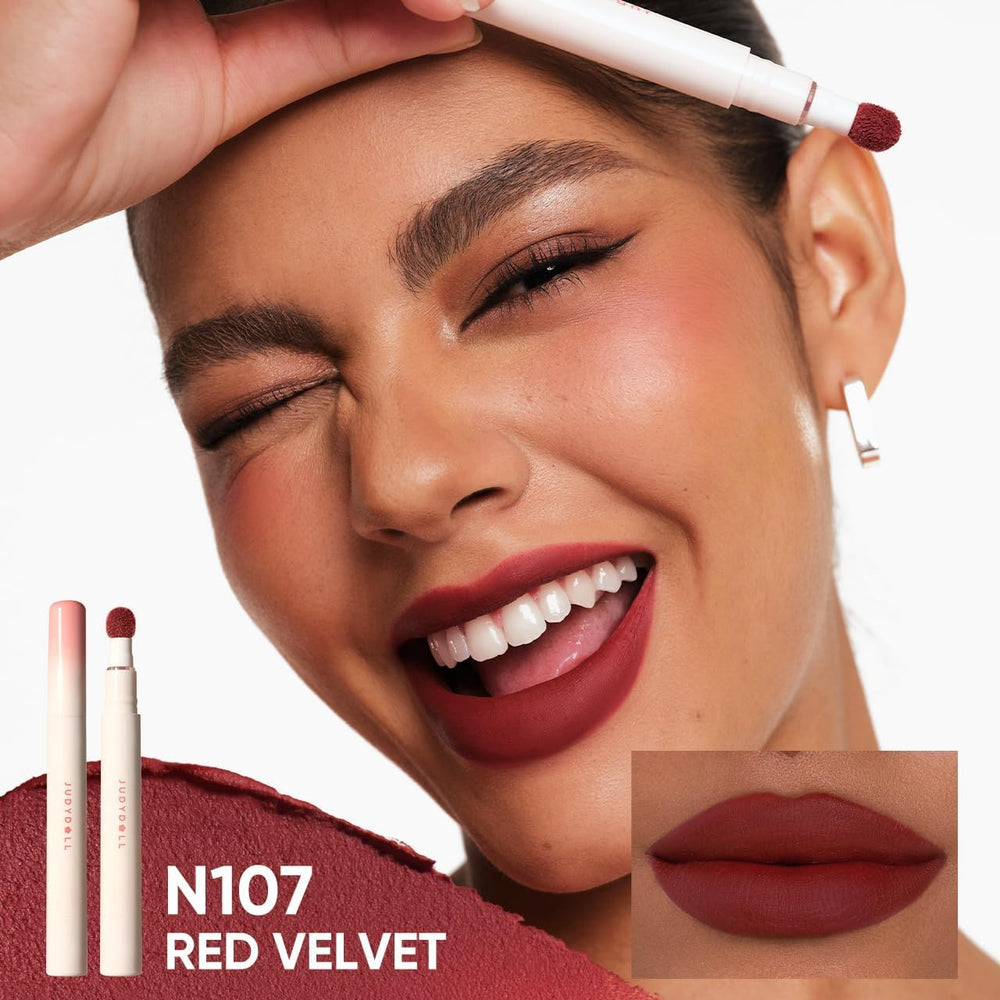JUDYDOLL open cap and applicator tip illustrating precise, mess-free application