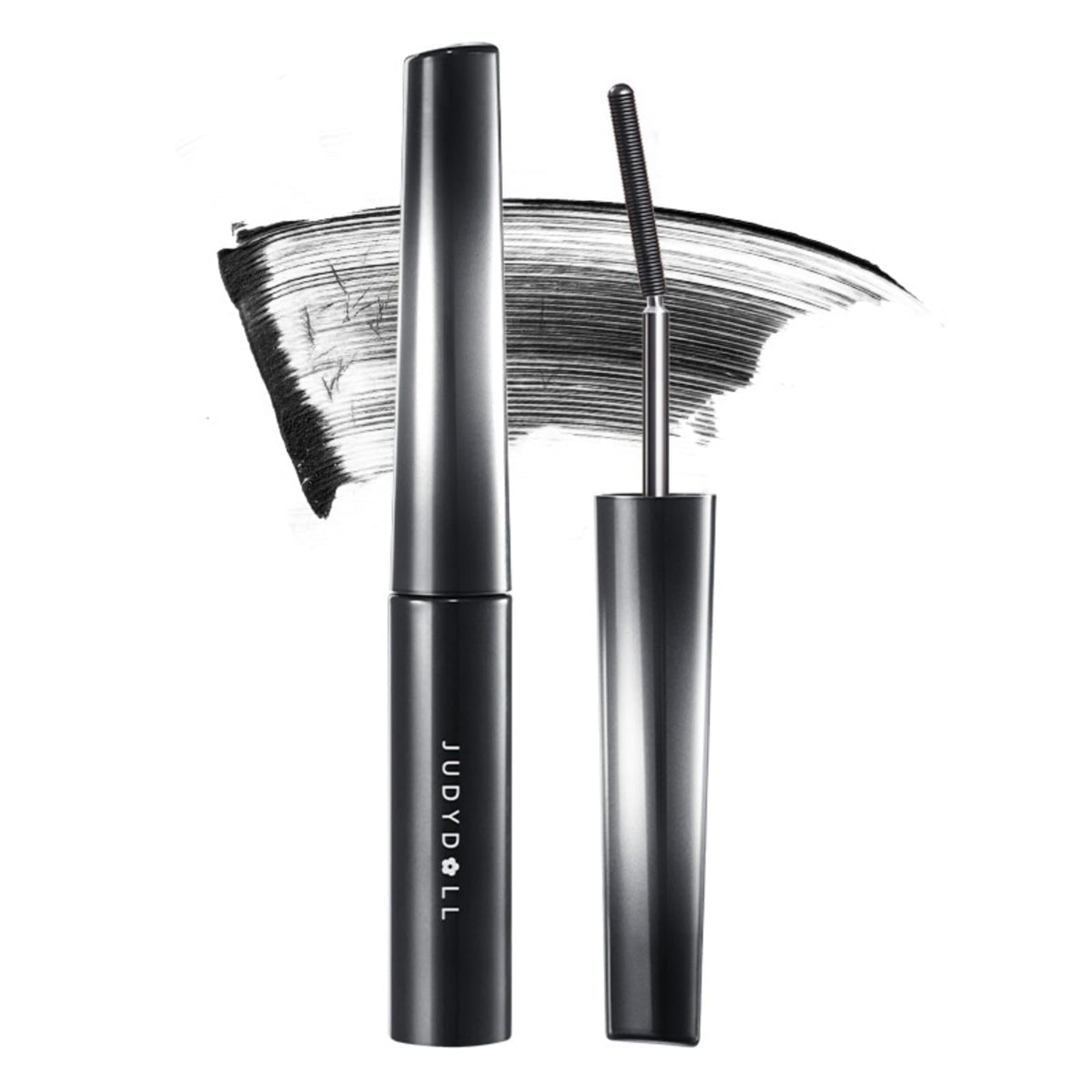 JUDYDOLL mascara front packaging showing bold black tube and product name benefits