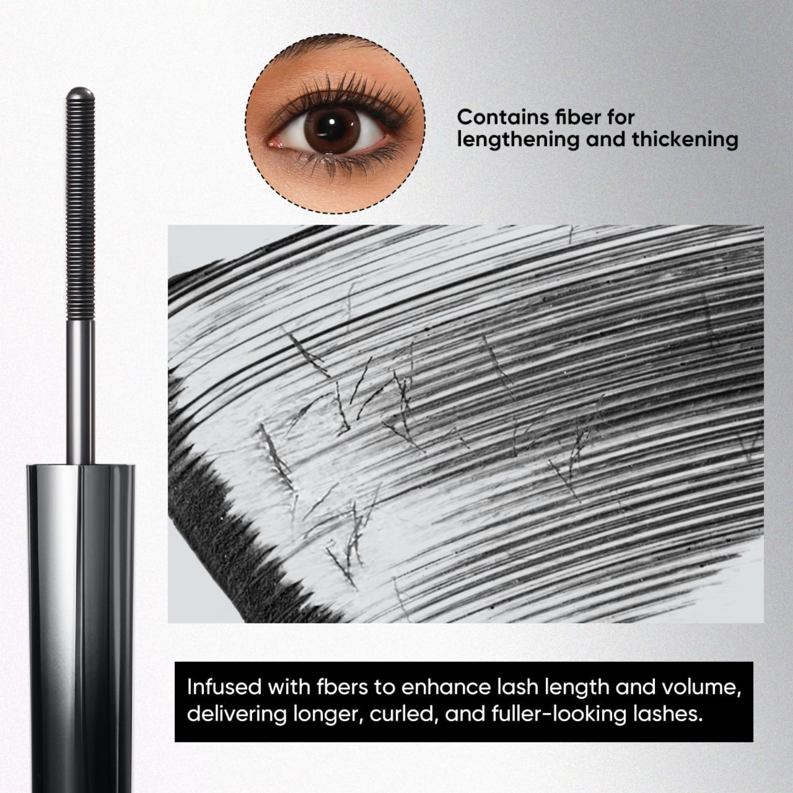 JUDYDOLL mascara tucked in makeup bag for all-day convenience