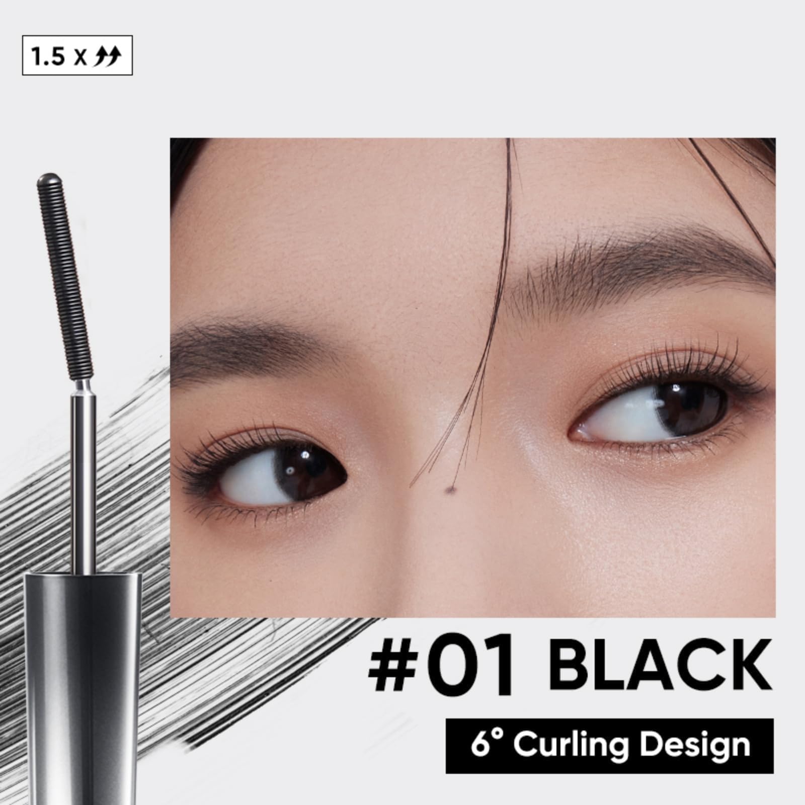 JUDYDOLL metal spiral wand detail capturing each lash for precise application