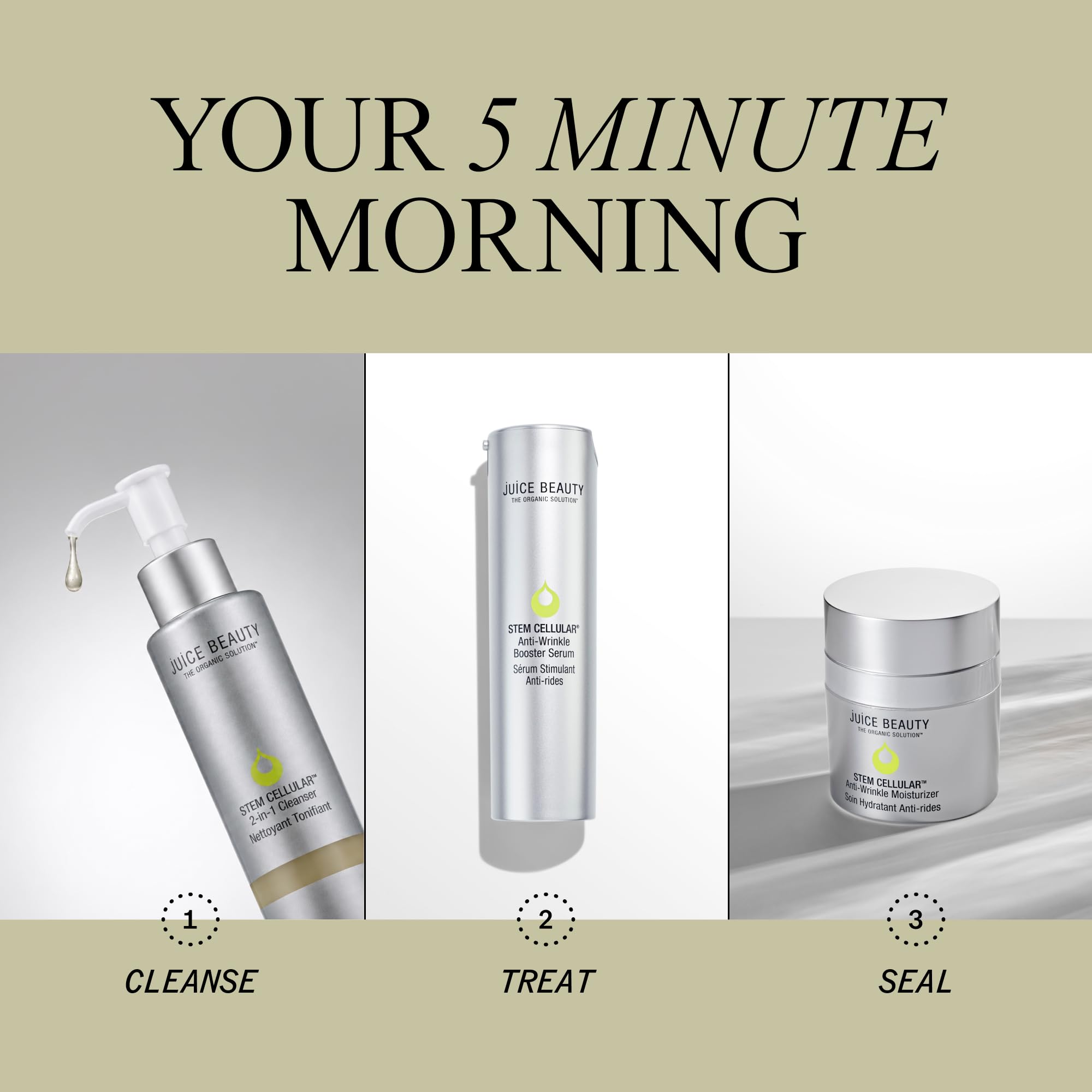 Juice Beauty application on neck and décolleté for smoothing