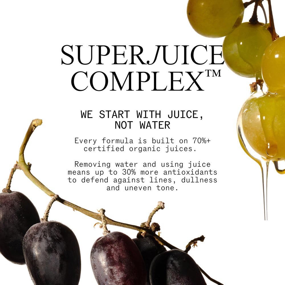 Juice Beauty on bathroom vanity in lifestyle setting conveying routine