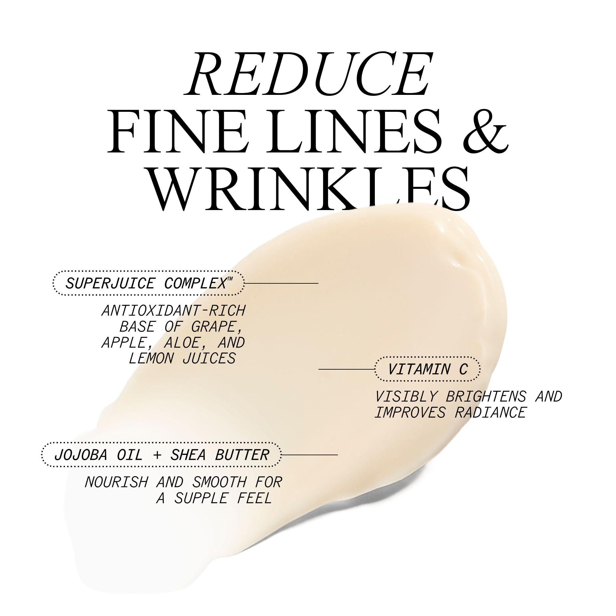 Juice Beauty moisturizer on fingers ready to apply, hydrating