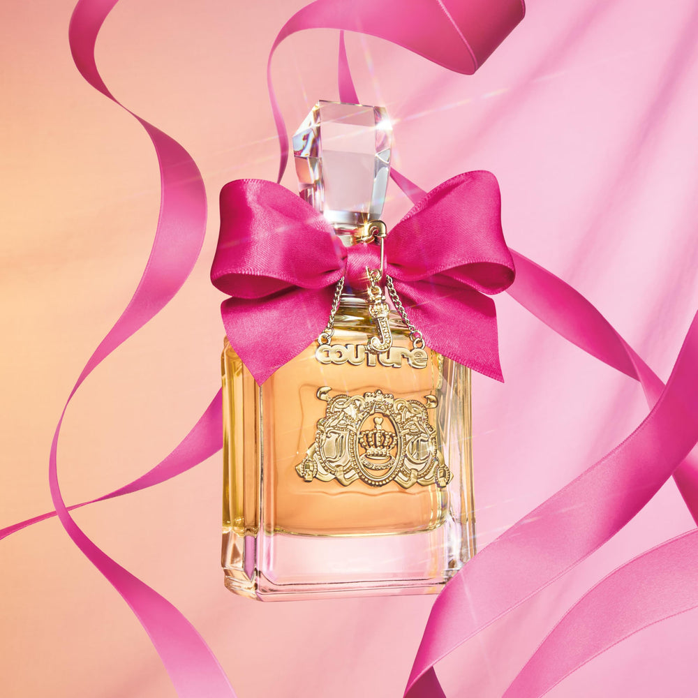Juicy Couture label close-up revealing product name and elegant finish