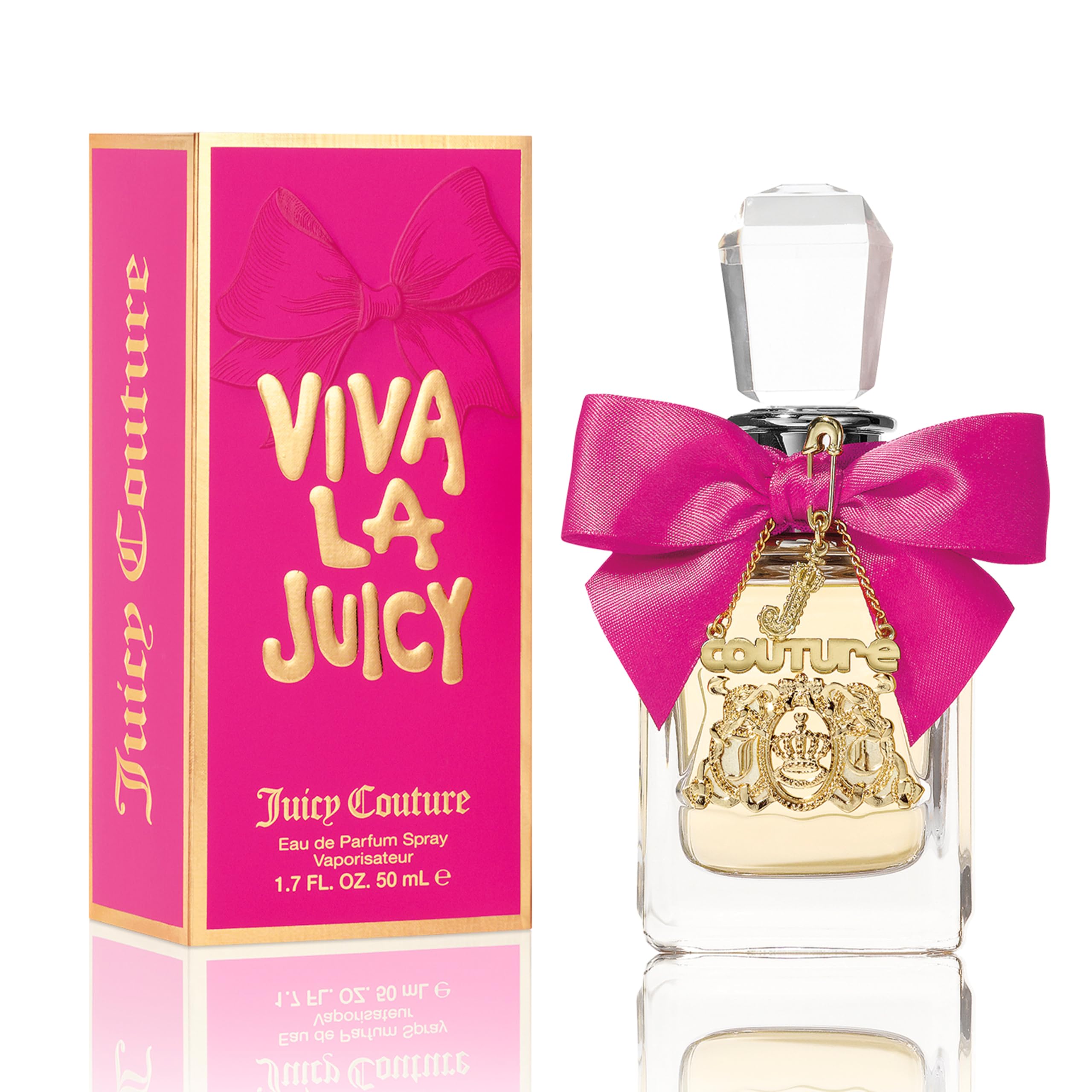 Juicy Couture front bottle view highlighting chic design and portable size